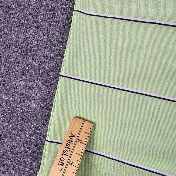 Footjoy Polo Shirt Mens Large Green Striped Short Sleeve Golf Performance Casual - Picture 4 of 10